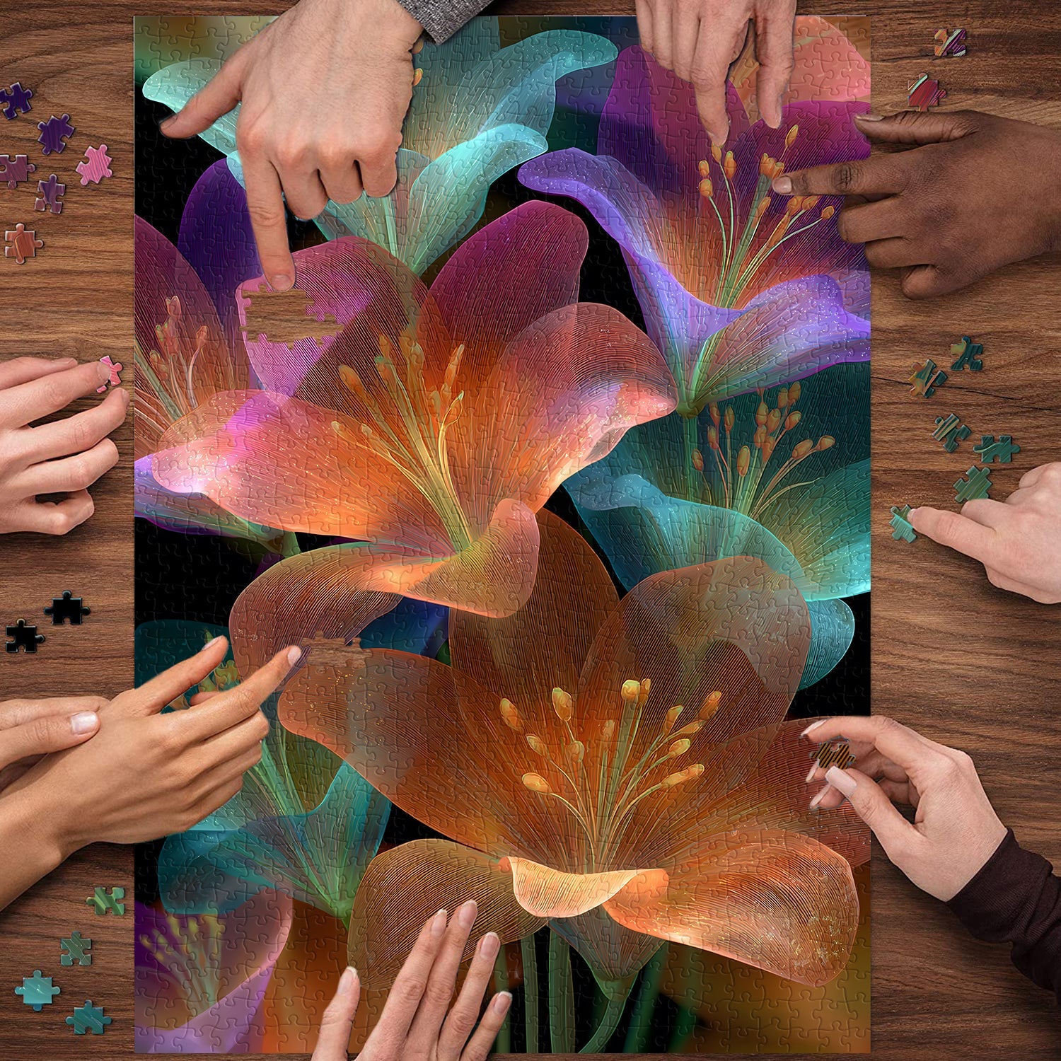 Flowing Light Garden Jigsaw Puzzle 1000 Pieces