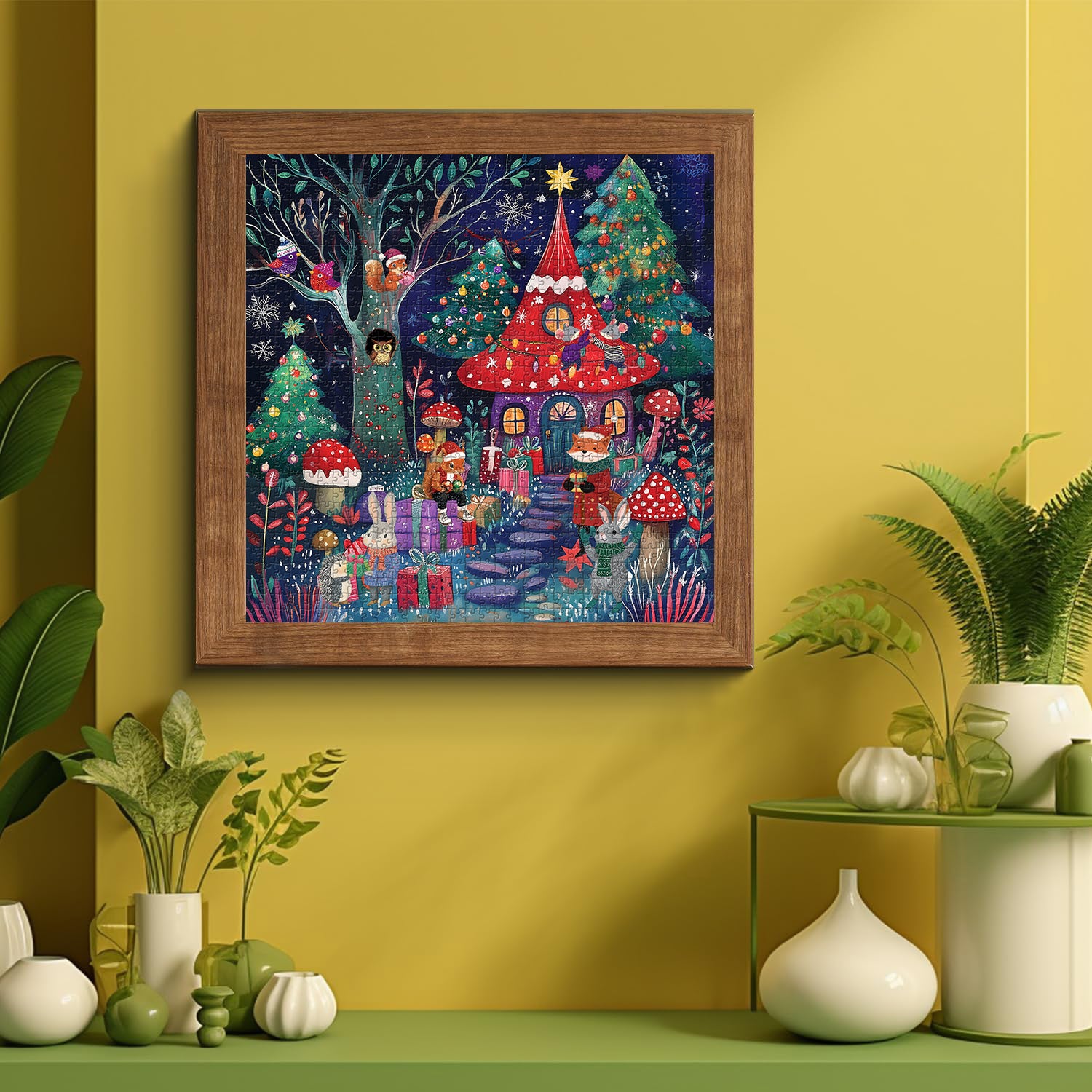 Enchanted Christmas Forest Friends Jigsaw Puzzle 1000 Pieces