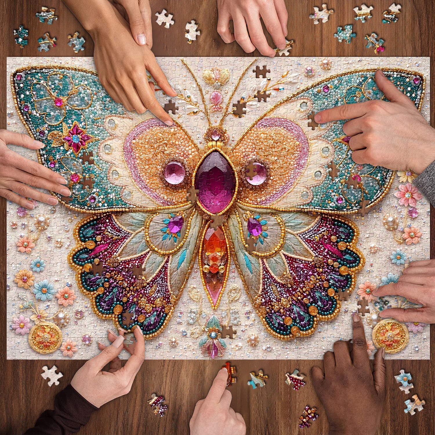 Puzzle con farfalla ingioiellata, 1000 pezzi