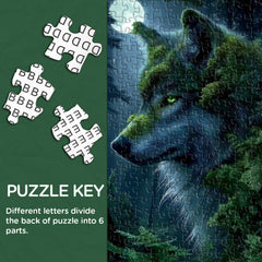 Mond Wolf Grove Puzzle 1000 Teile