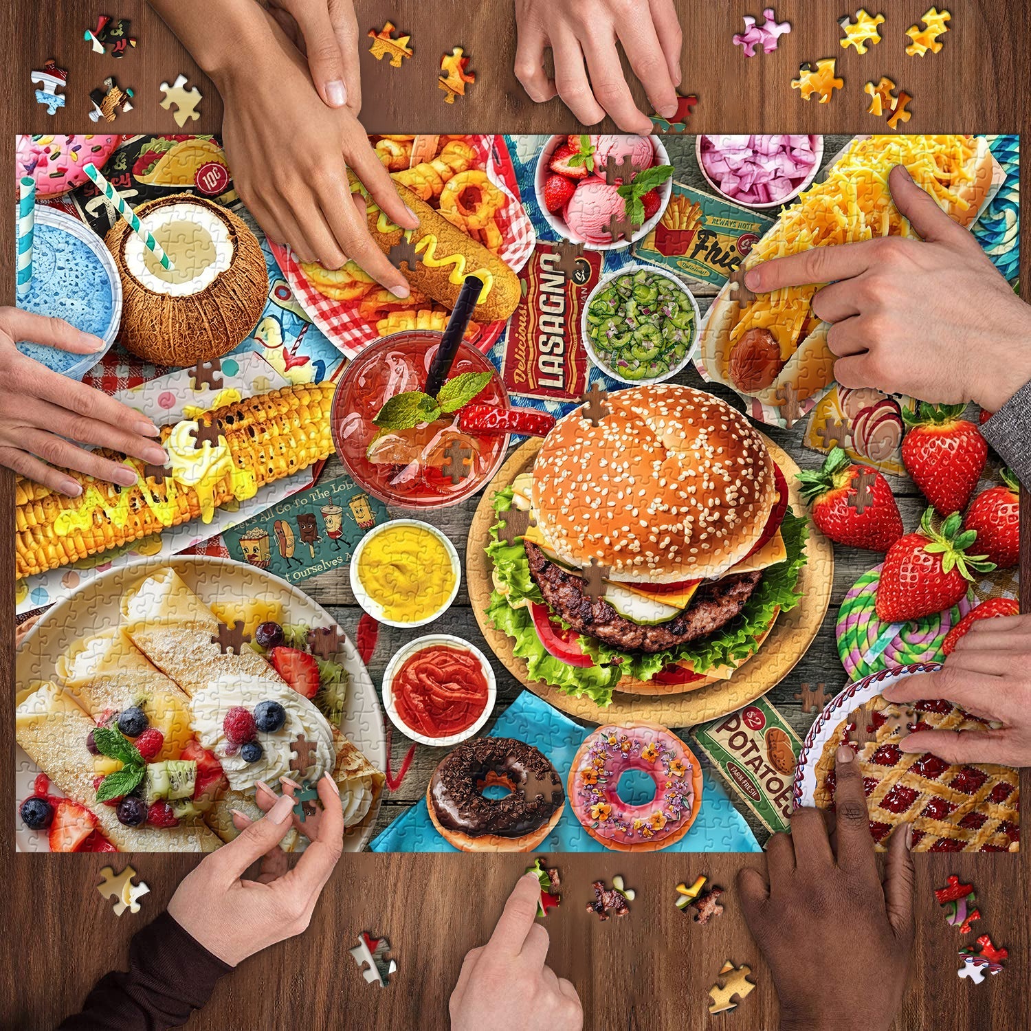 Puzzle per feste Food Delight, 1000 pezzi