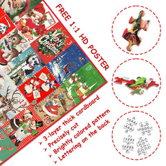 Vintage Christmas Advent Calendar Jigsaw Puzzle 1000 Pieces