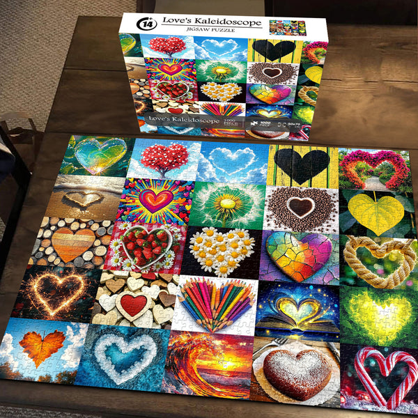 Love's Kaleidoscope Jigsaw Puzzle 1000 Pieces – Pickforu Puzzle
