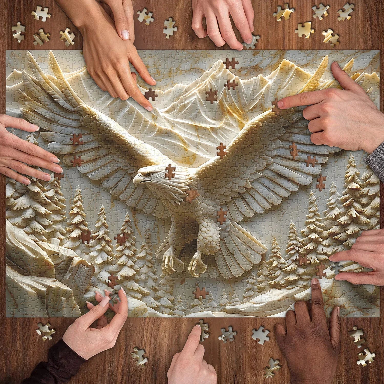Wings of Marble Jigsaw Puzzle 1000 Pieces