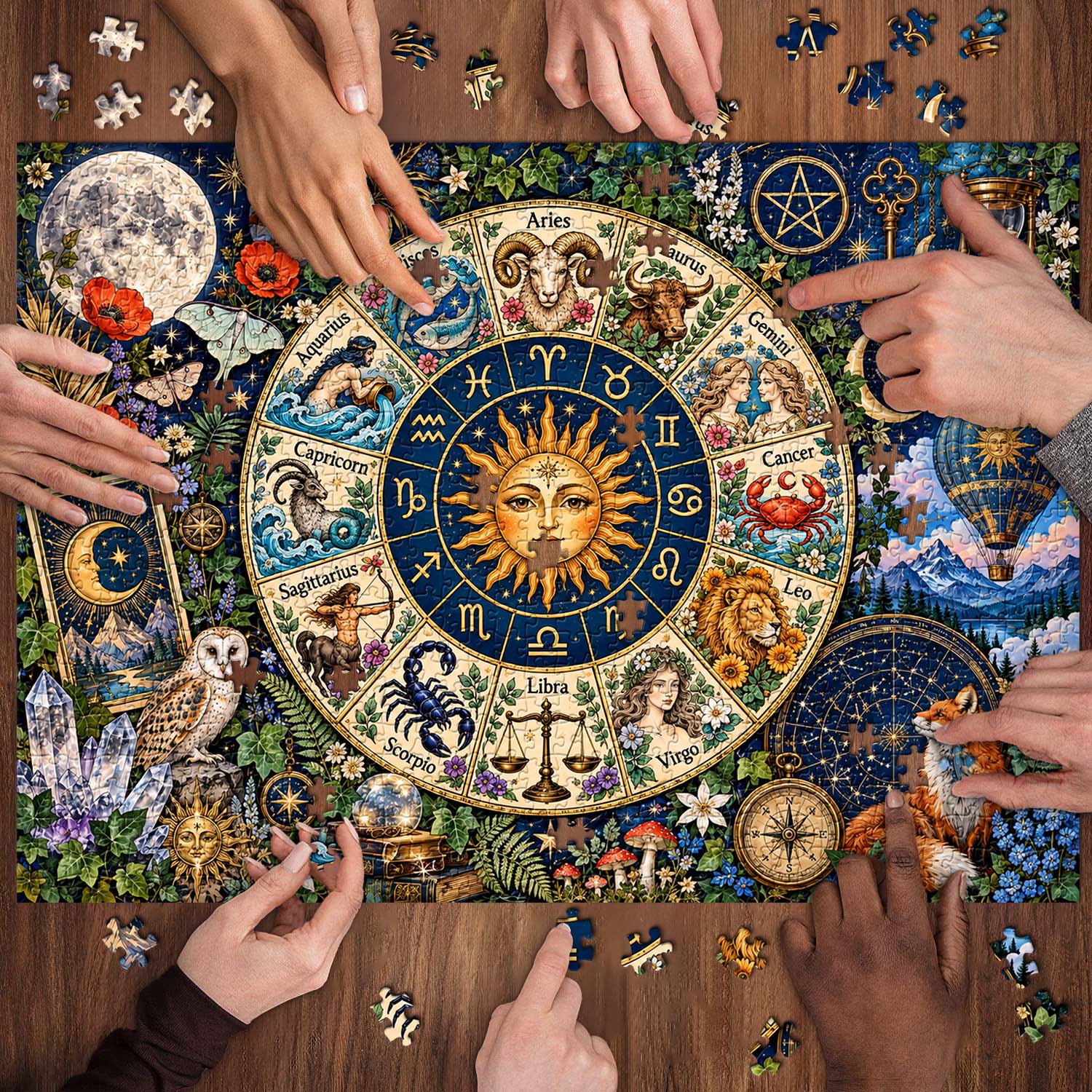 Astro Zodiac Garden Jigsaw Puzzle 1000 Pieces