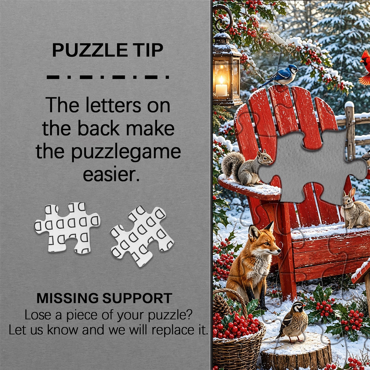 Snowy Forest Friends Jigsaw Puzzle 1000 Pieces