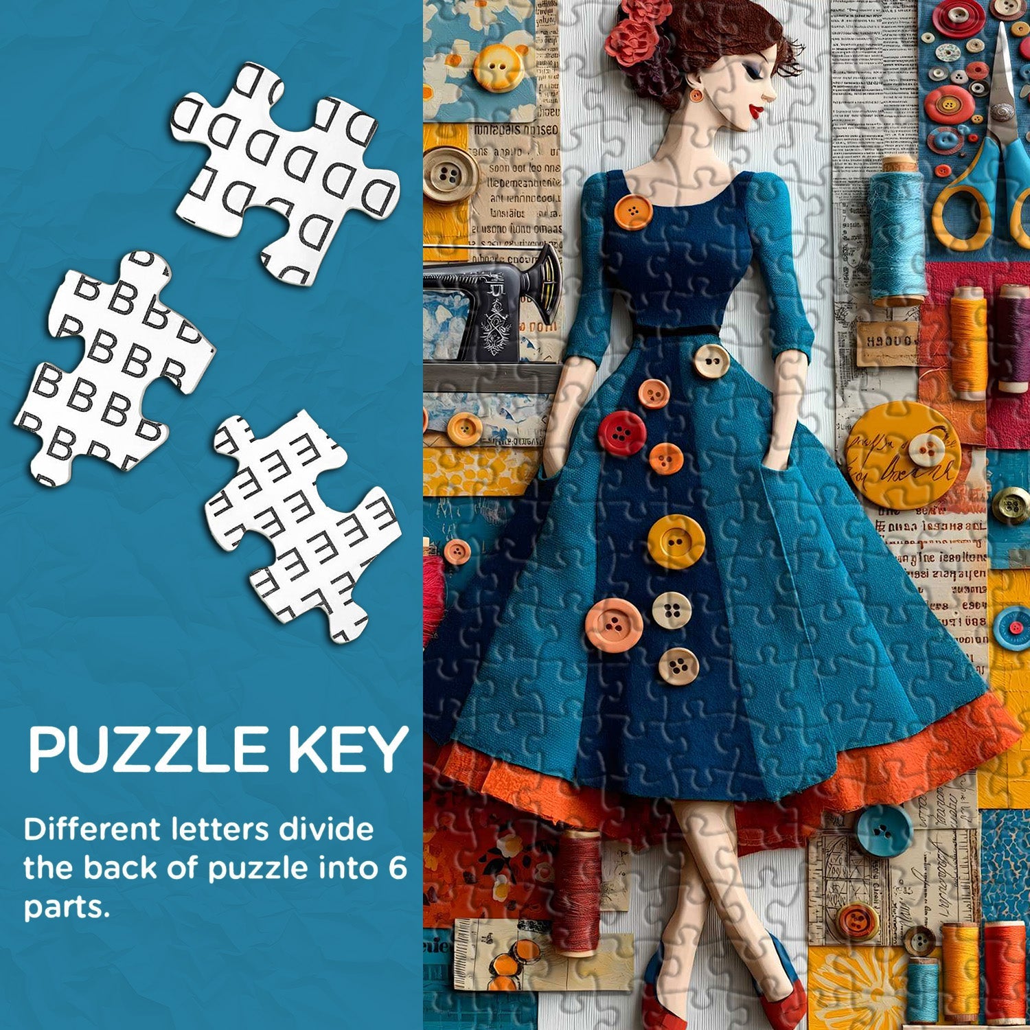 Puzzle Muse de Couture Vintage 1000 pièces