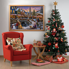 Warm Winter Village  Jigsaw Puzzle  1000 Piece