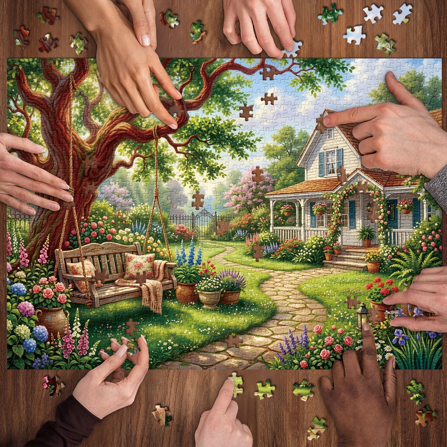 Sunny Swing Garden Puzzle 1000 Teile