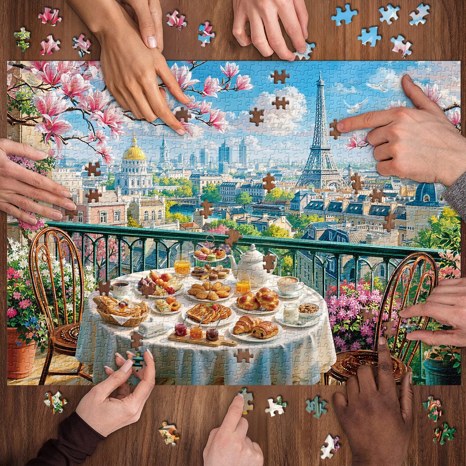 Frühstück in Paris Puzzle 1000 Teile