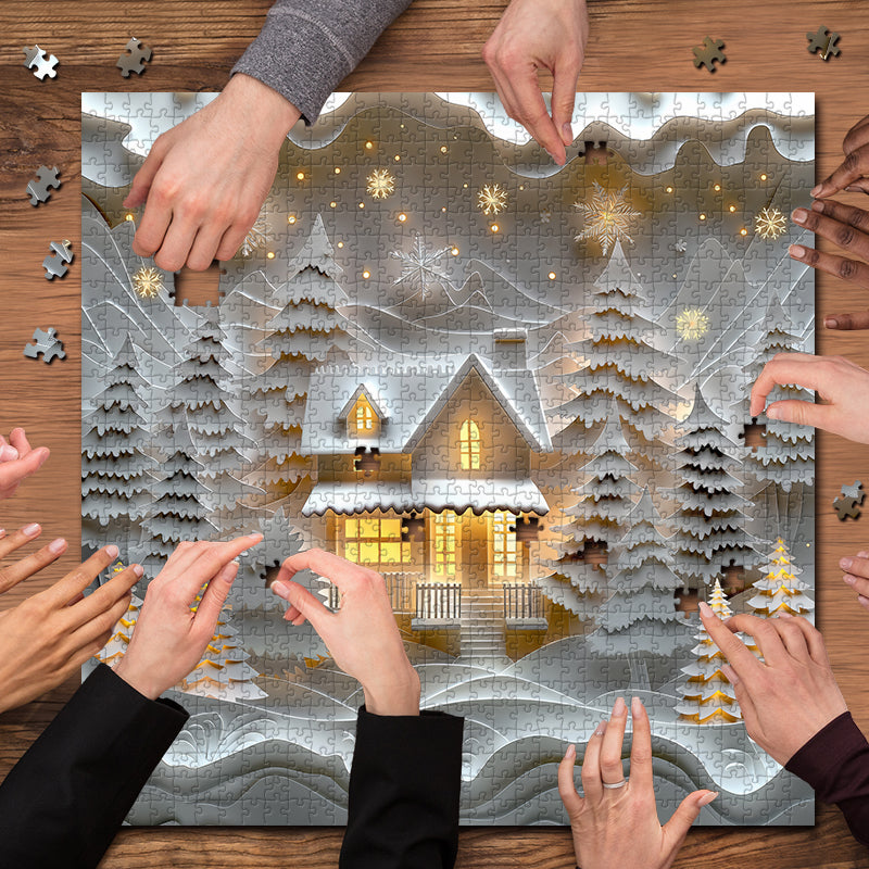 Pine Forest Paper Art Jigsaw Puzzles 1000 Pieces