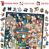 Pickforu® Grove Christmas Eve Wooden Jigsaw Puzzle 278 Pieces
