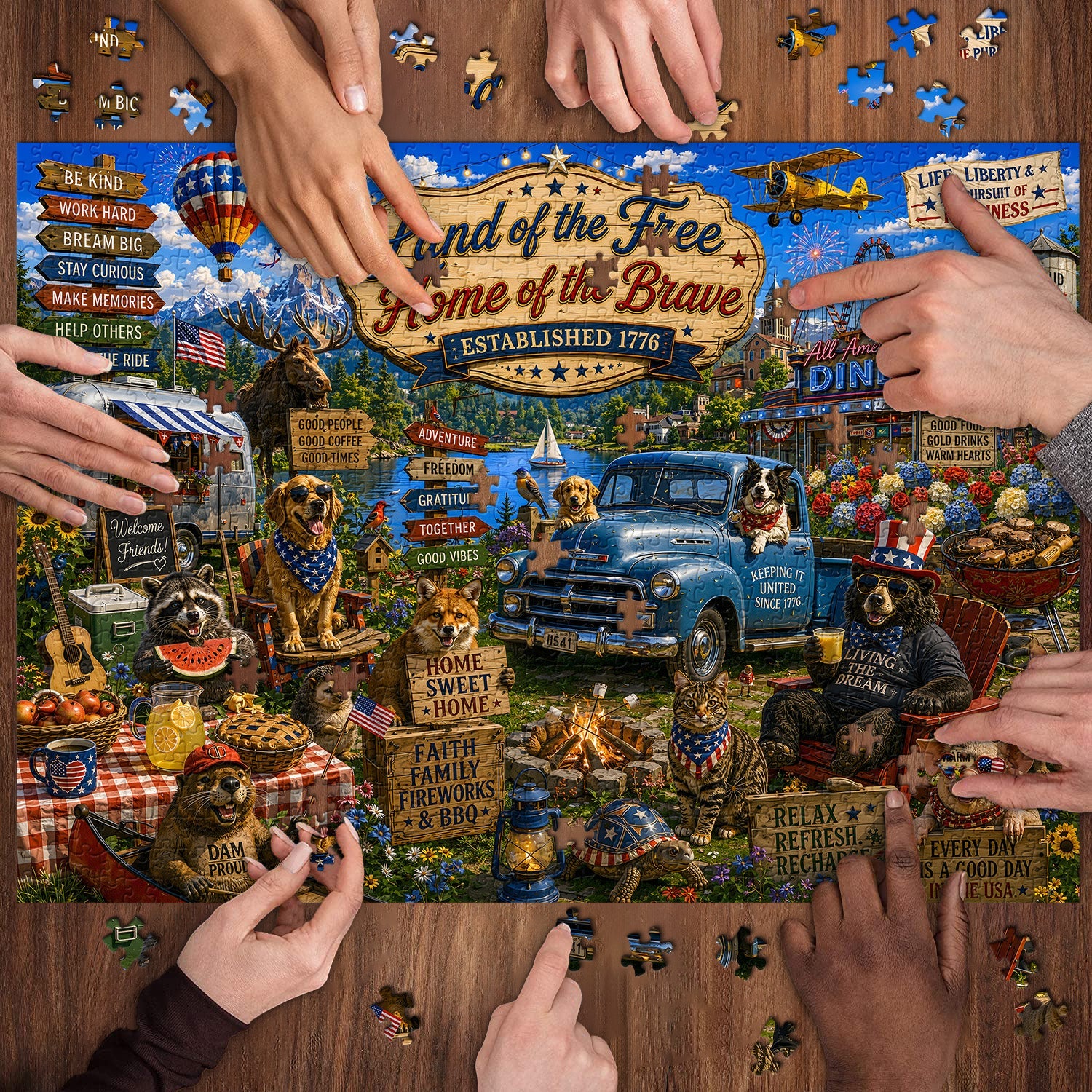 Puzzle La Terra dei Gratuiti, 1000 Pezzi