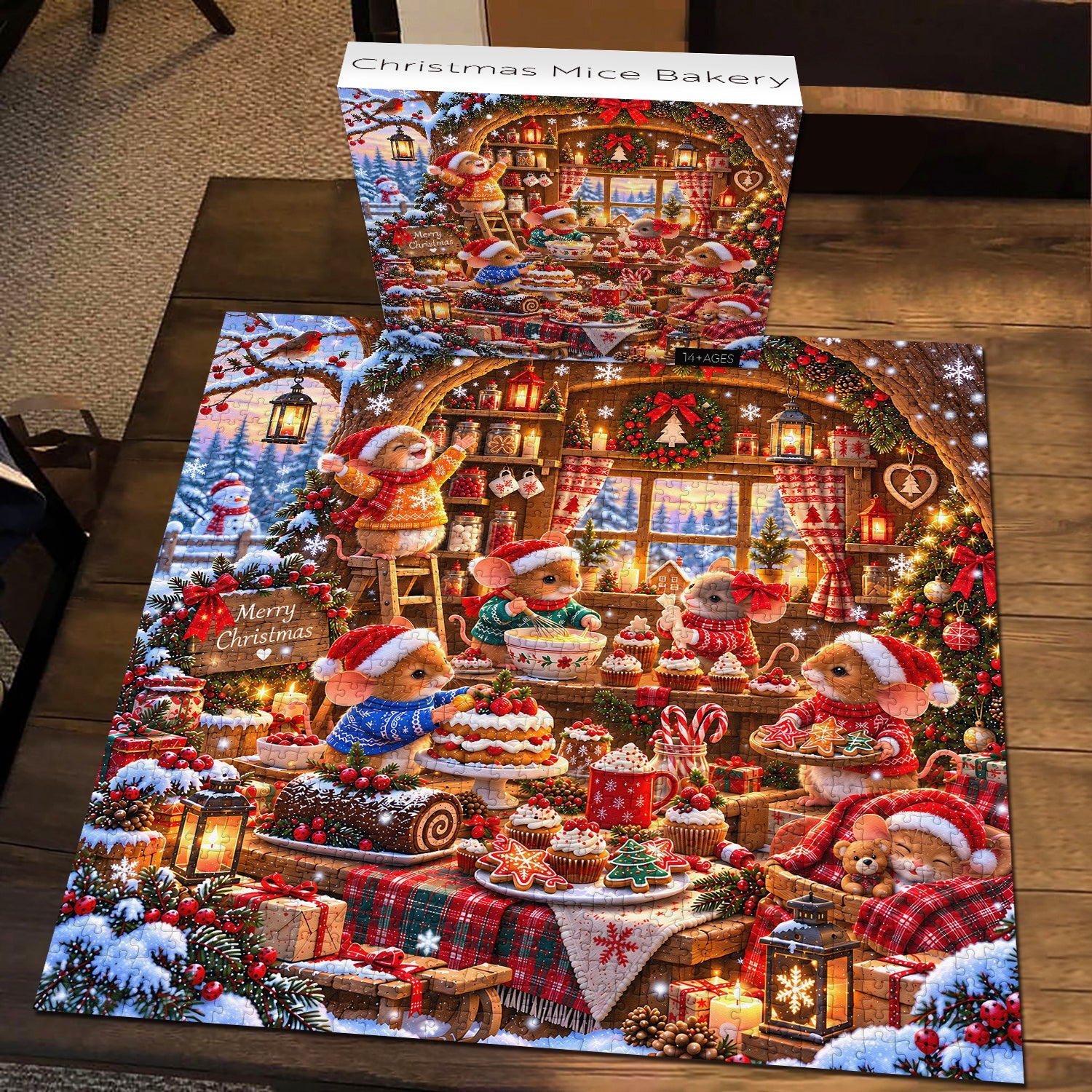 Weihnachtsmaus-Bäckerei-Puzzle, 1000 Teile