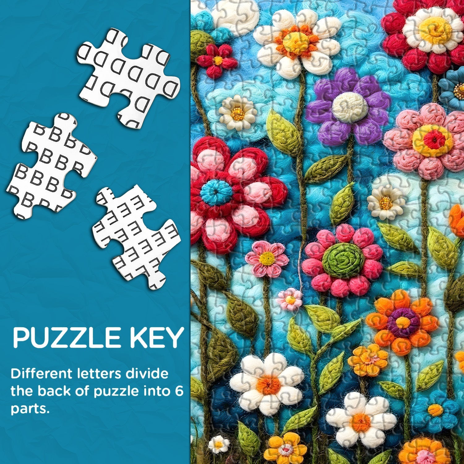 Felt Flower Art Jigsaw Puzzle 1000 Pieces