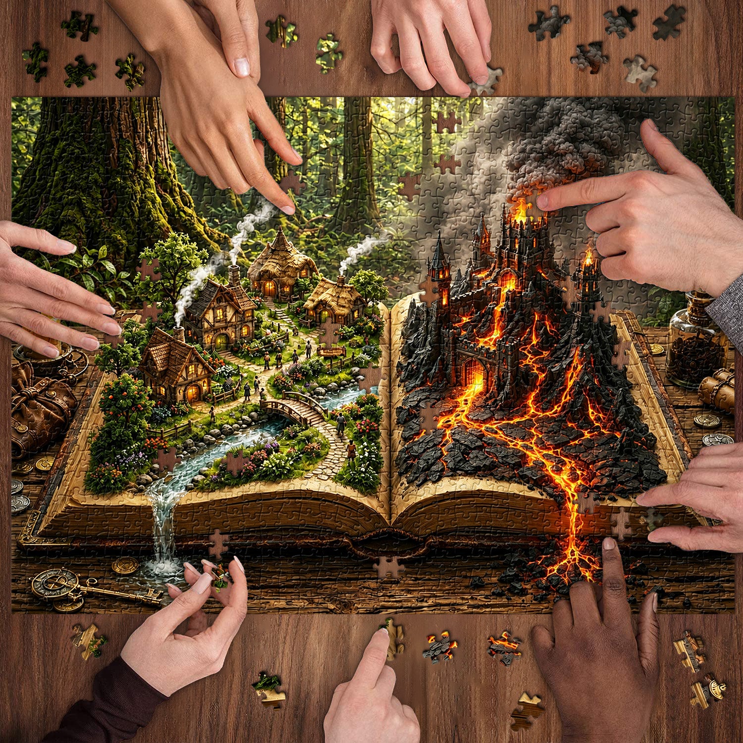 Tale Book of Two Worlds Jigsaw Puzzle 1000 Pieces