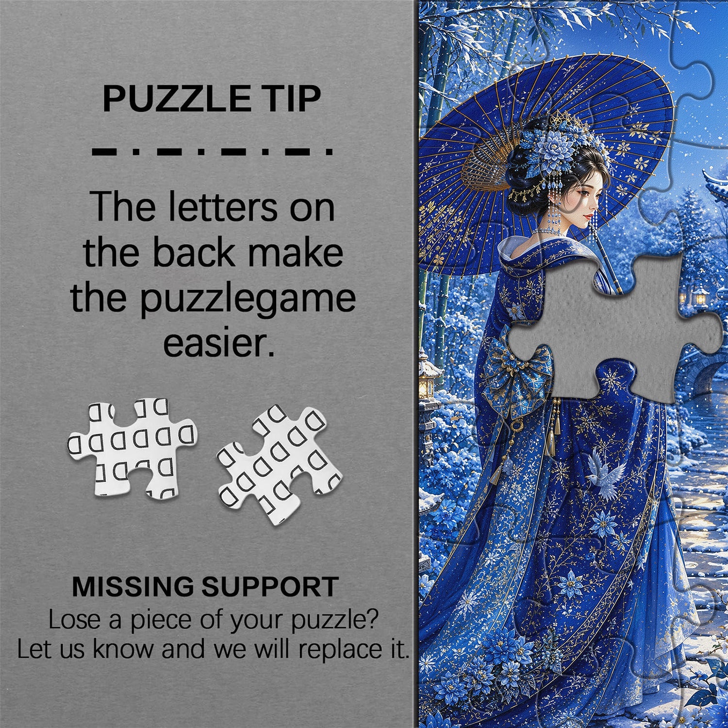 Snow Moon Garden Jigsaw Puzzle 1000 Pieces