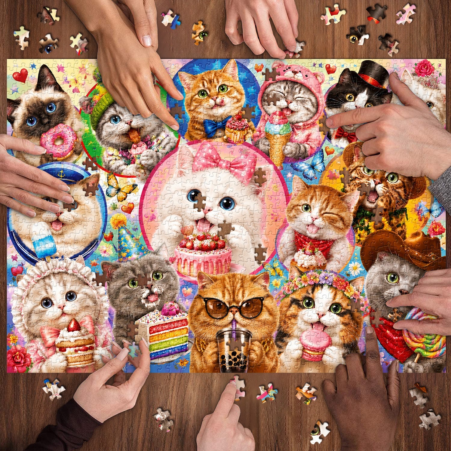 Sweets Kitten Collage Jigsaw Puzzle 1000 Pieces