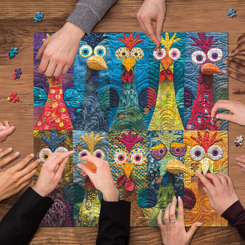 Patchwork Chick Jigsaw Puzzle 1000 pièces