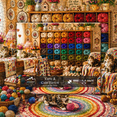 Yarn & Cats Haven Jigsaw Puzzle 1000 Pieces