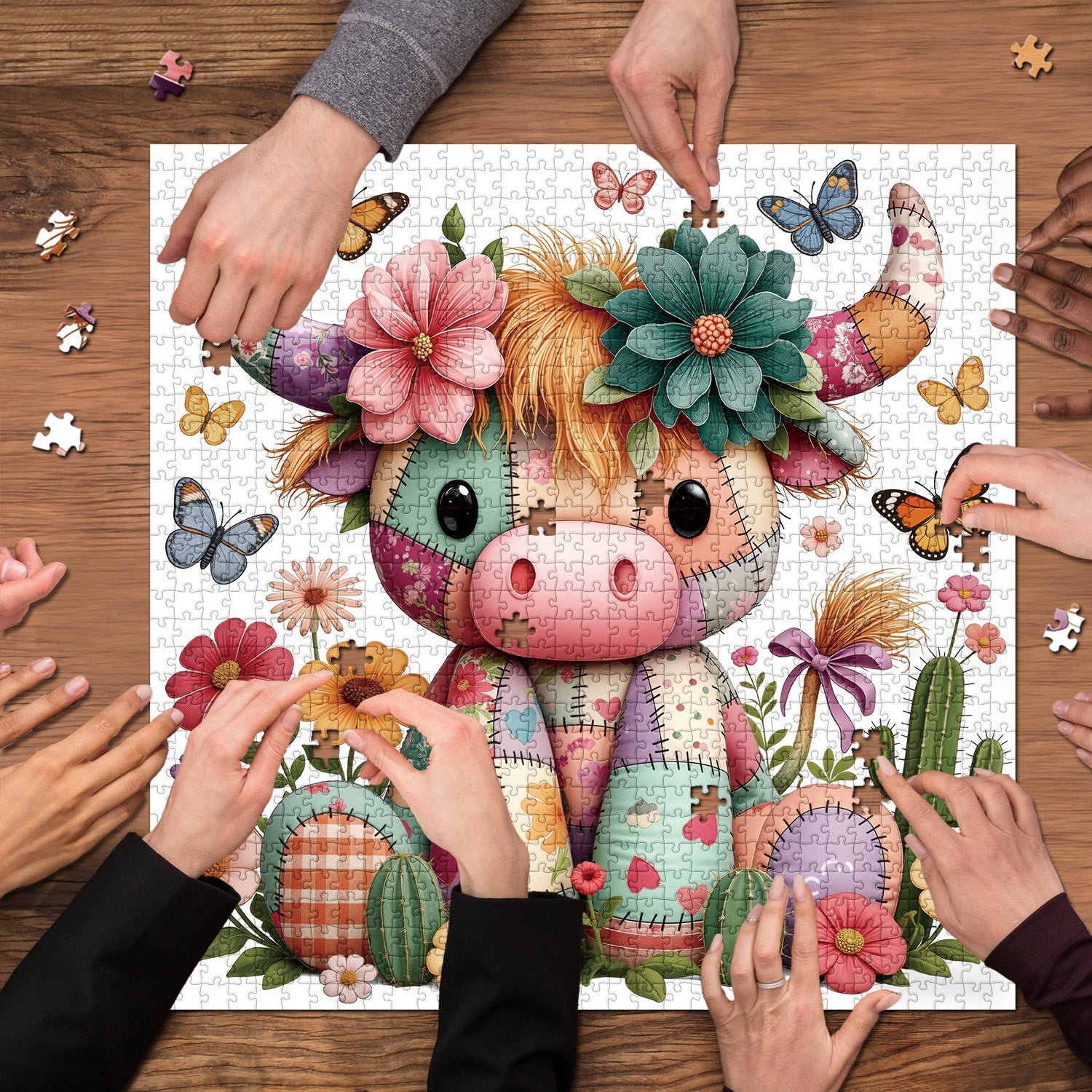 Patchwork-Kuh-Puzzle 1000 Teile