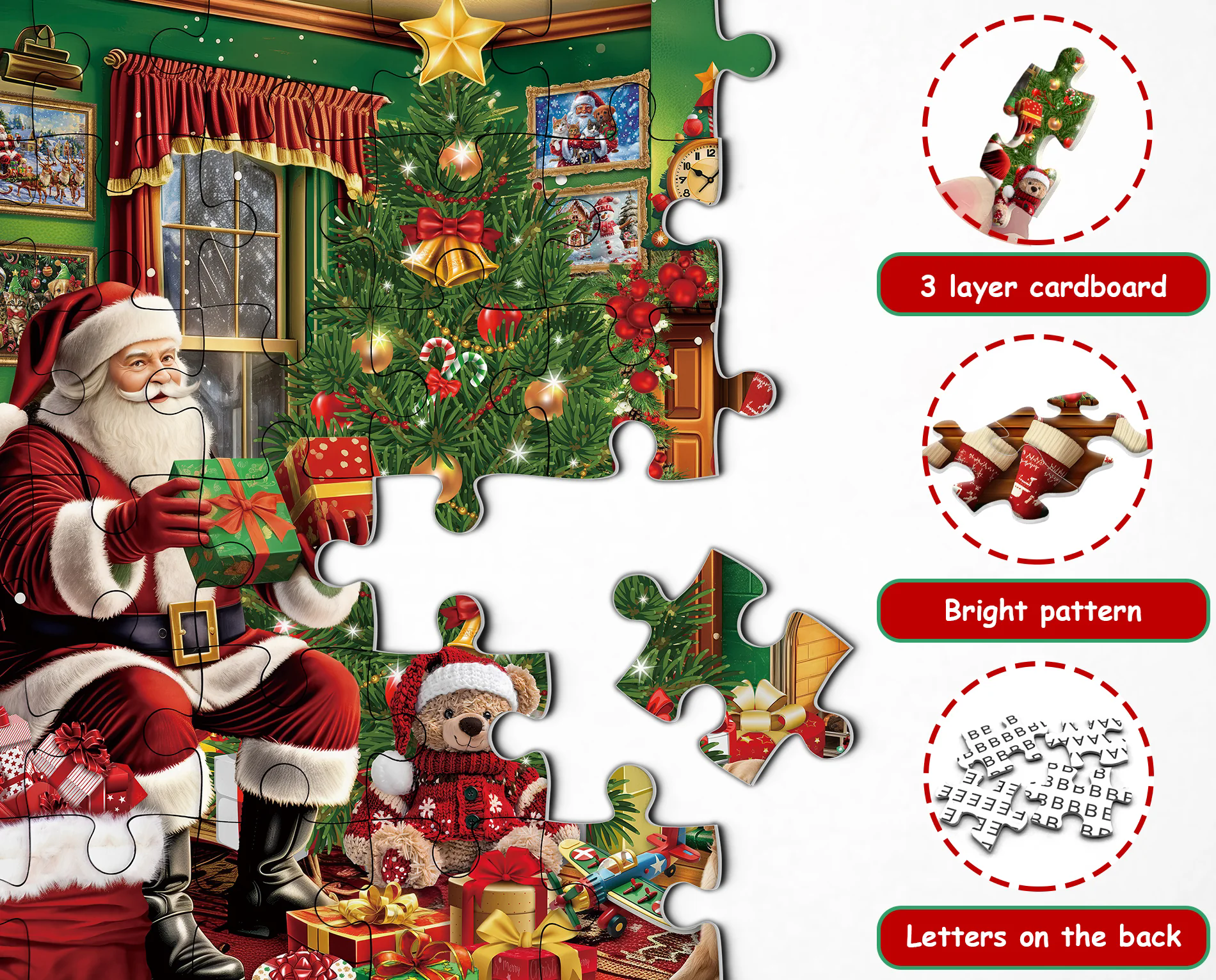 Christmas Cozy Cottage Advent Calendar Jigsaw Puzzle 1000 Pieces