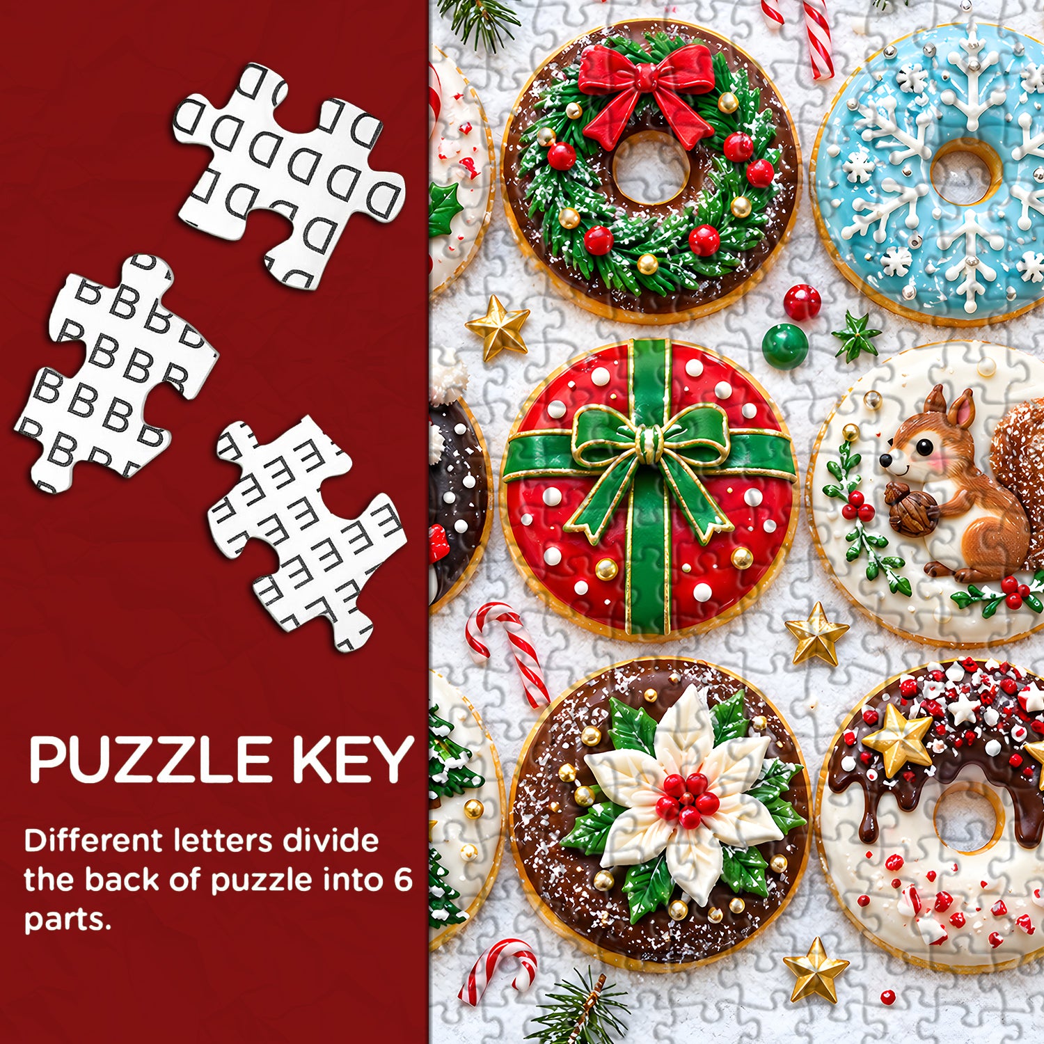 Christmas Donut Feast Jigsaw Puzzle 1000 Pieces