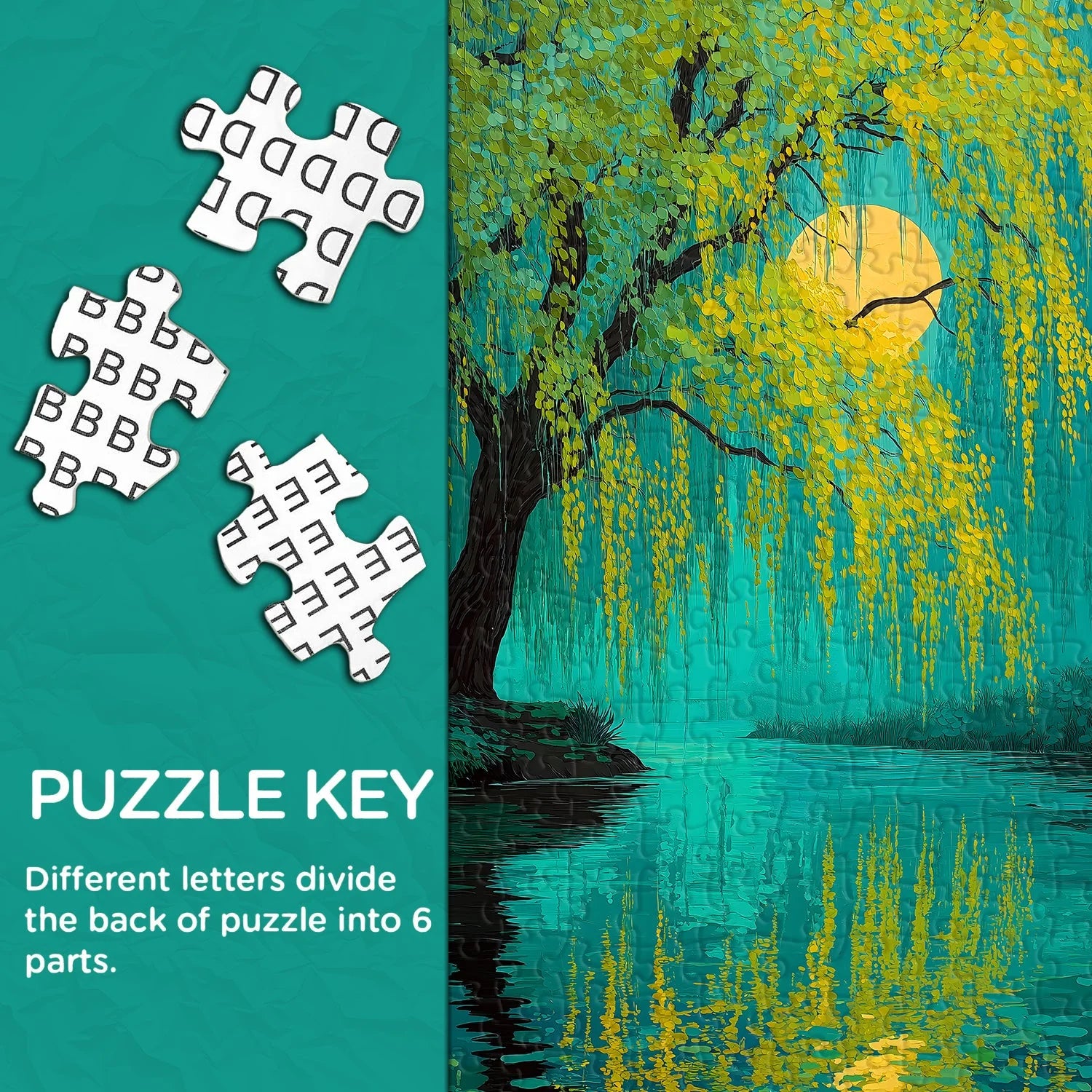 Willow Moon Reflection Jigsaw Puzzle 1000 Pieces