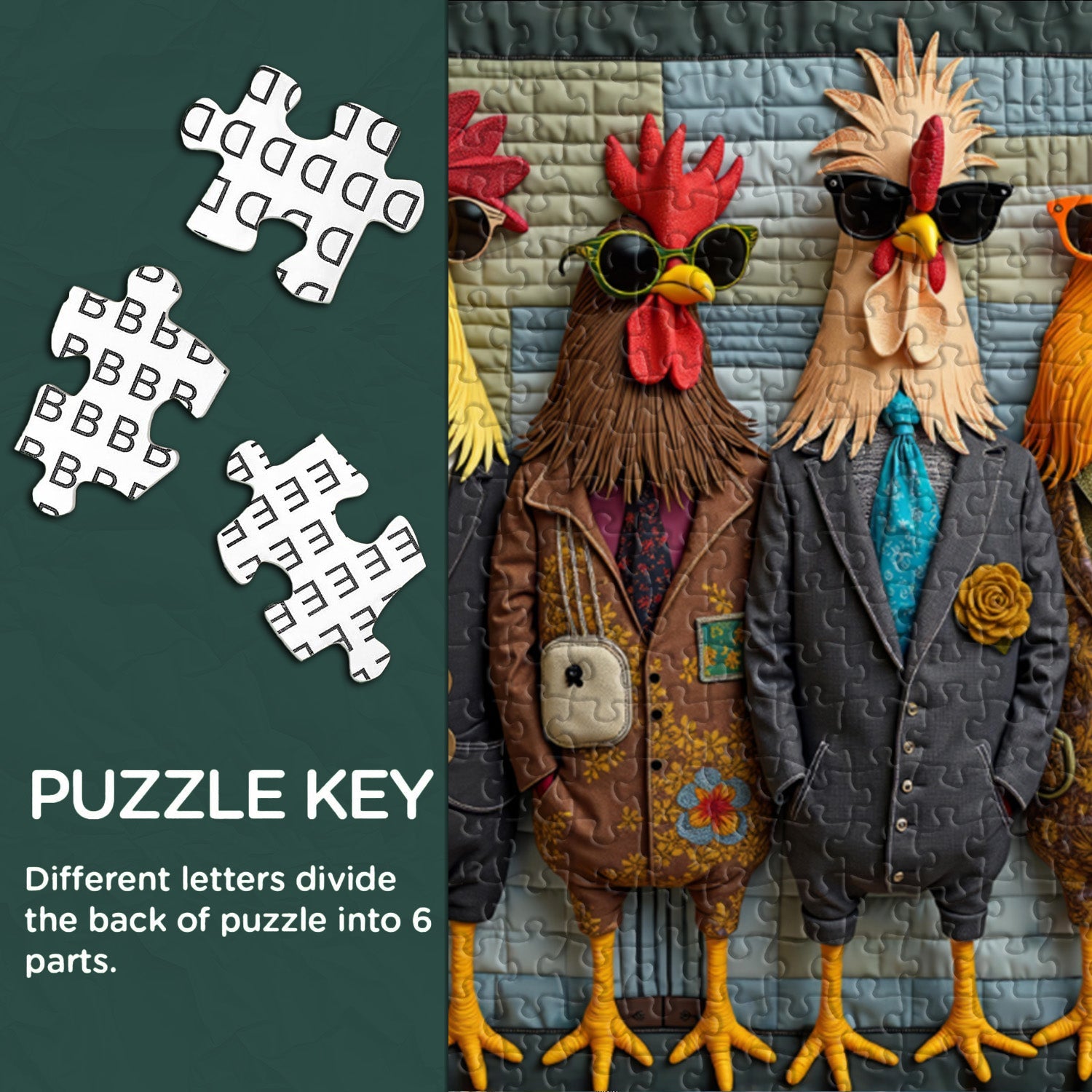 Runway Roosters Puzzle 1000 Teile