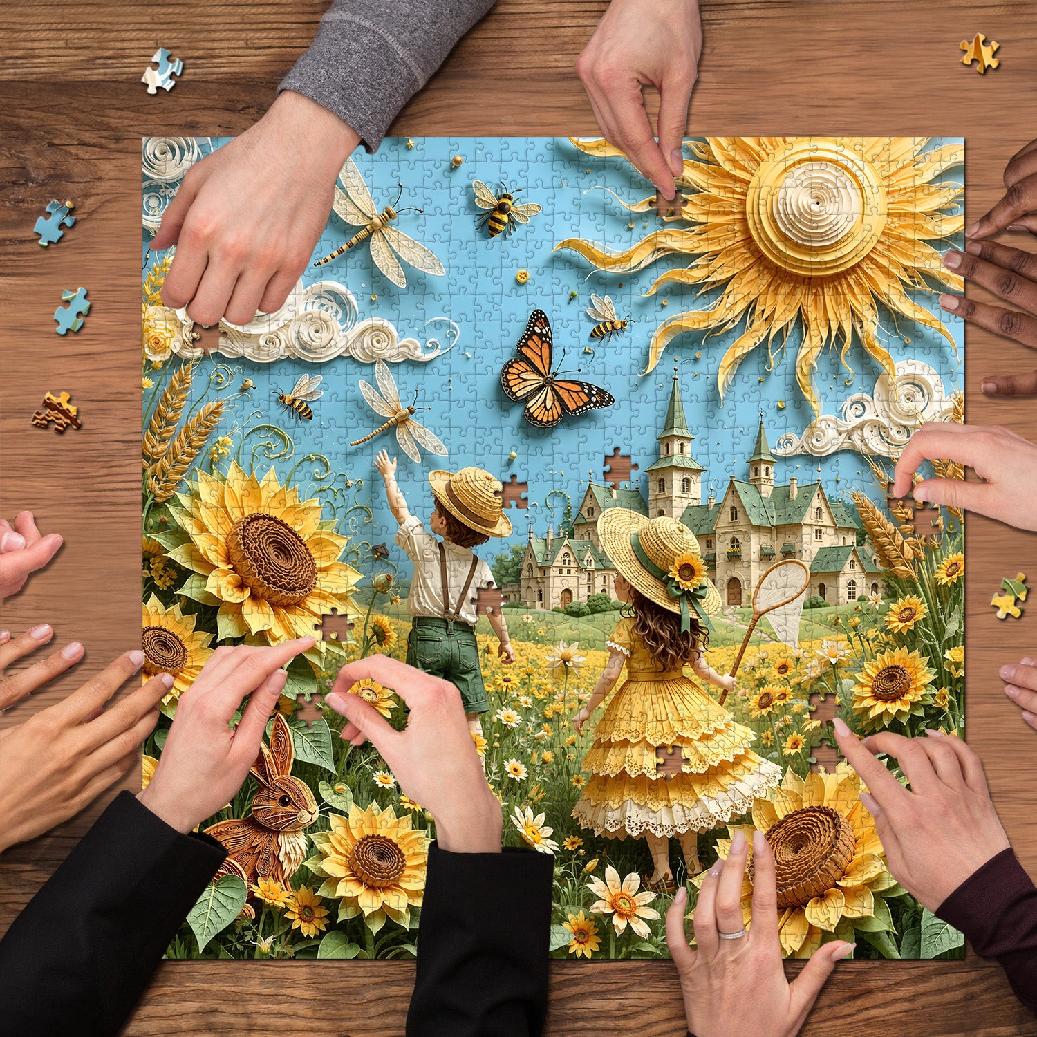 Summer Paper Meadow Jigsaw Puzzle 1000 Pieces