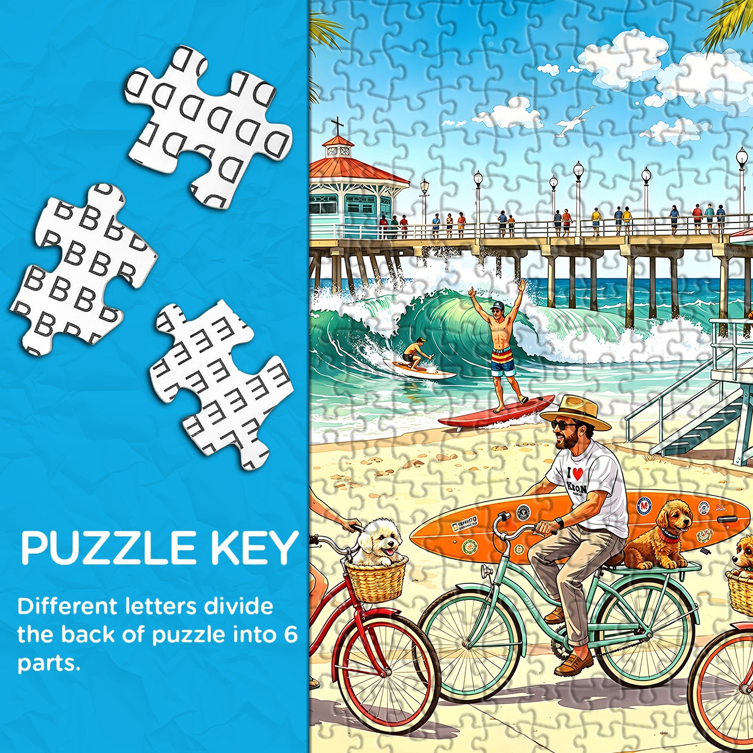 Puzzle Beach Surf Ride 1000 pièces