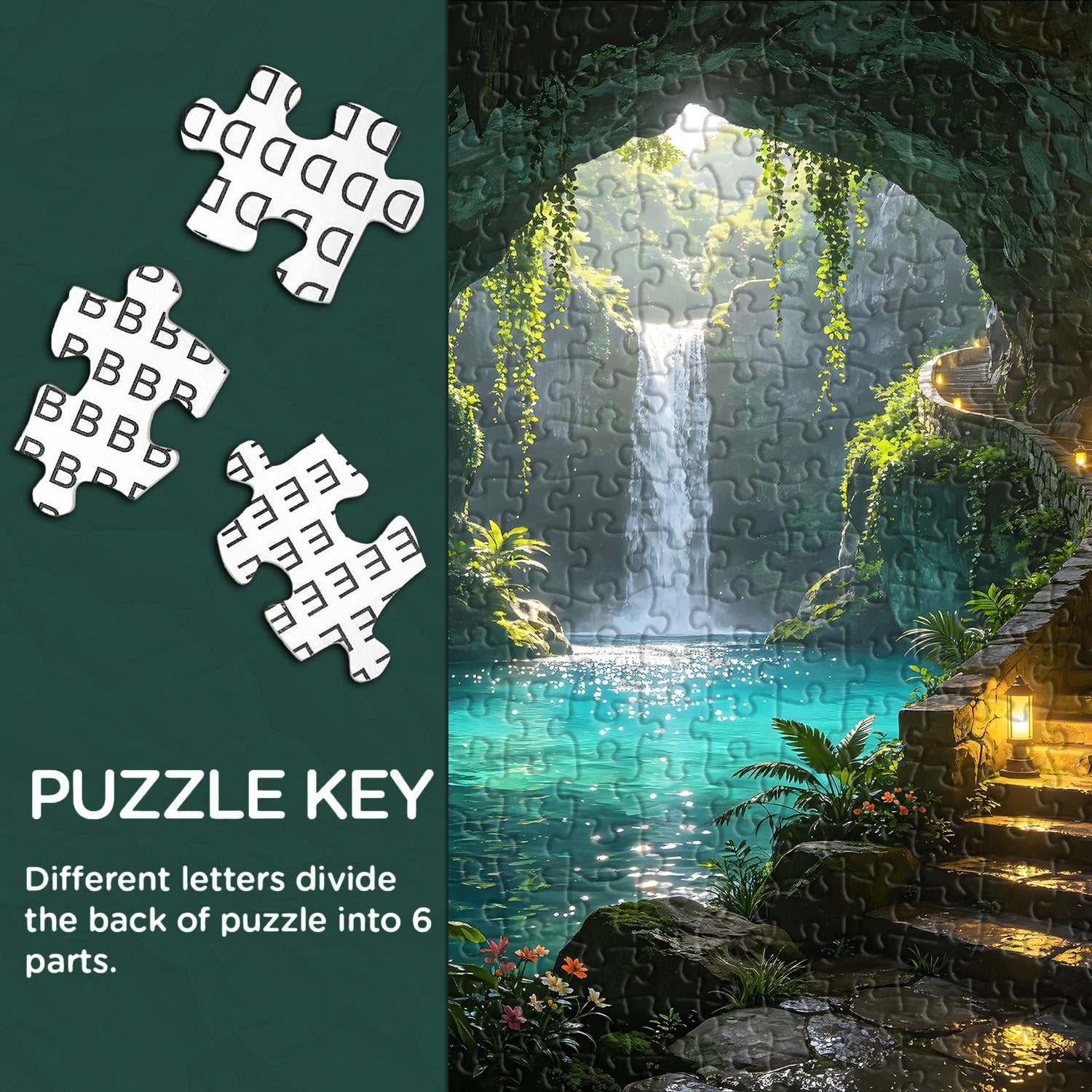 Turquoise Pool Grotto Jigsaw Puzzle 1000 Pieces