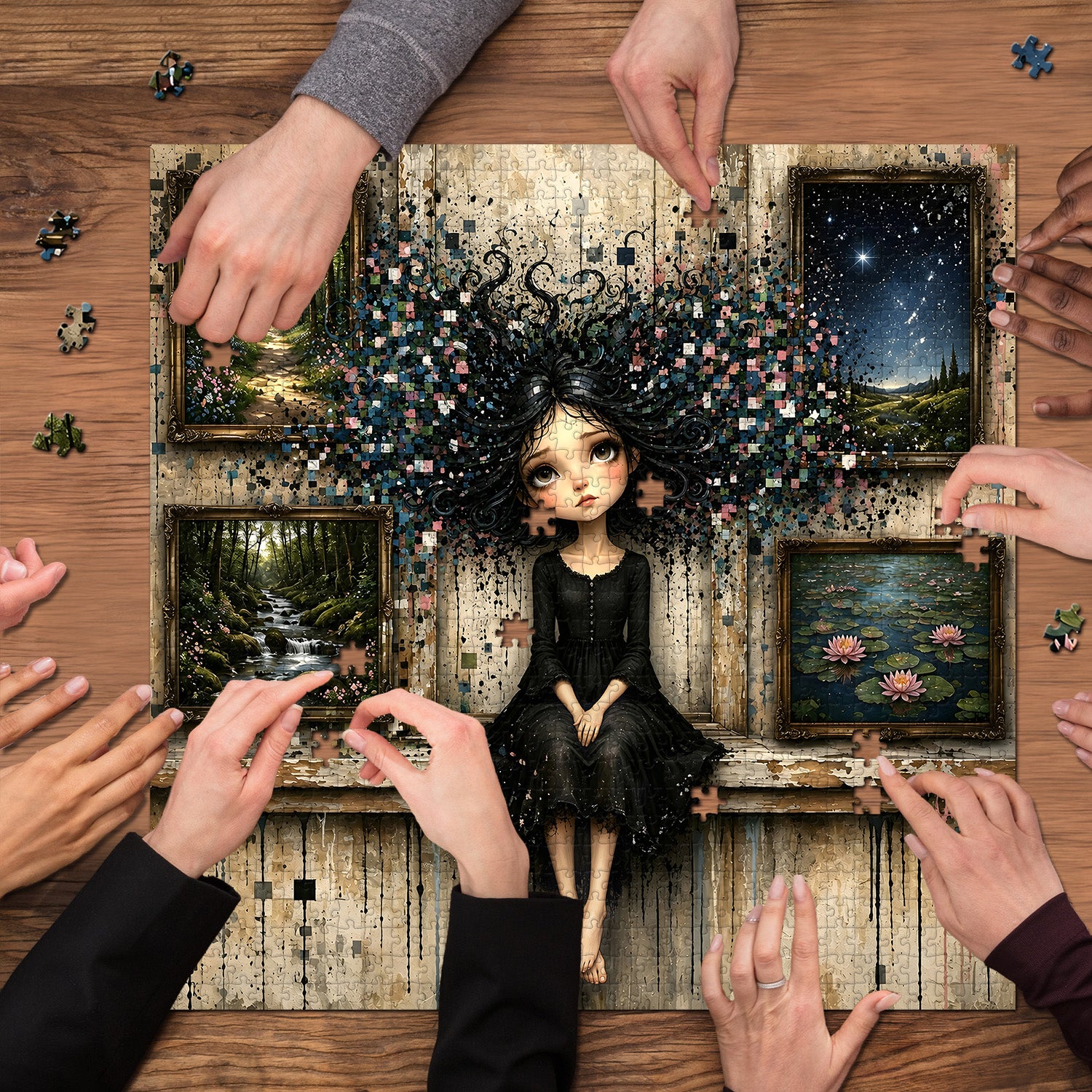 Dream Gallery Girl Jigsaw Puzzle 1000 Pieces