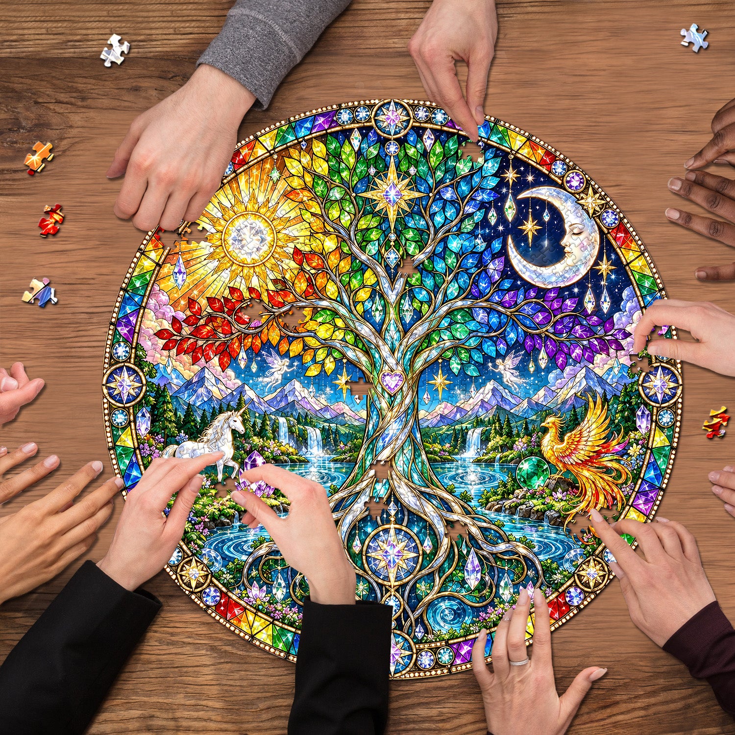 Enchanted Rainbow Tree Jigsaw Puzzle 1000 Pieces