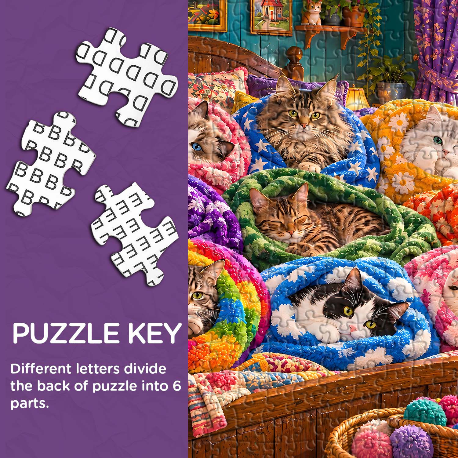 Cozy Kitty Hideaway Jigsaw Puzzle 1000 Pieces