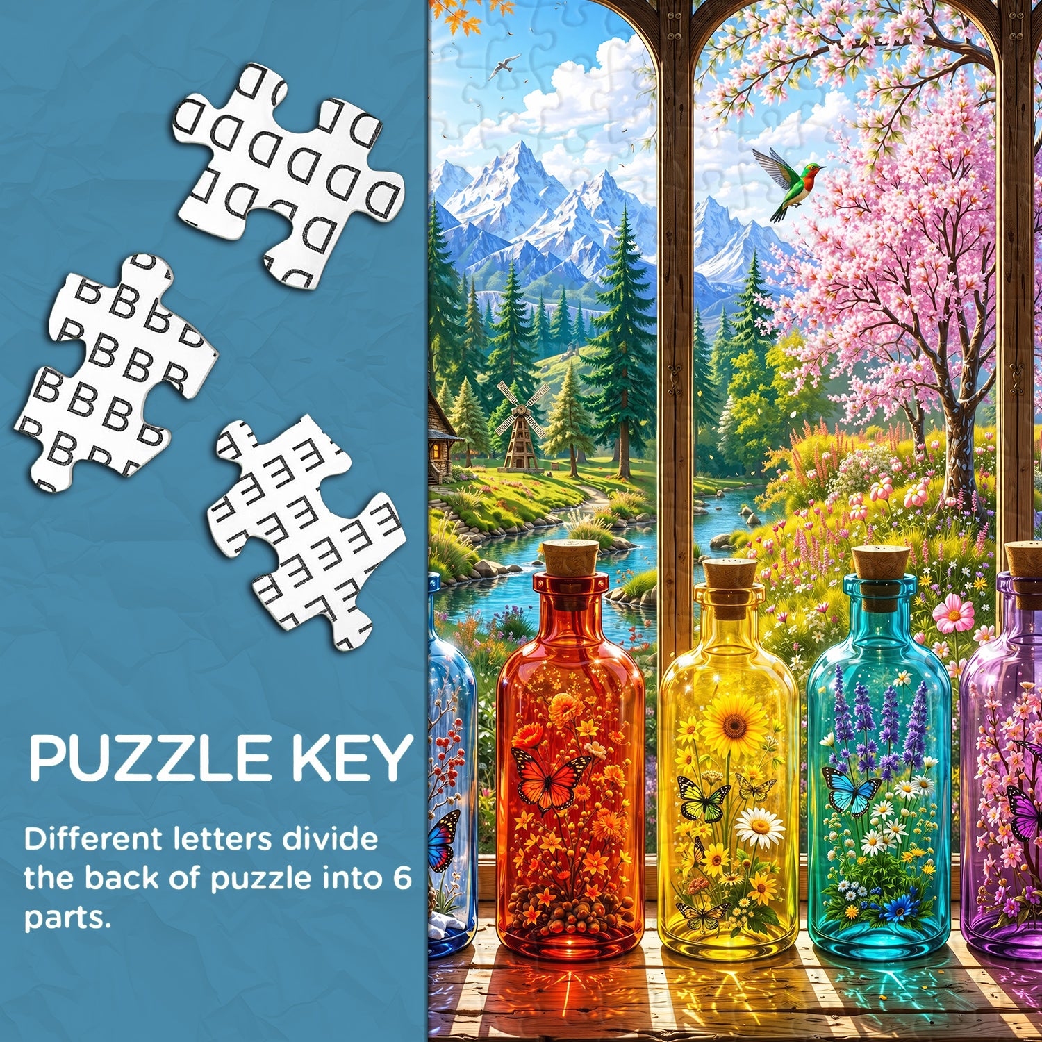 Seasons on the Sill Jigsaw Puzzle 1000 Pieces