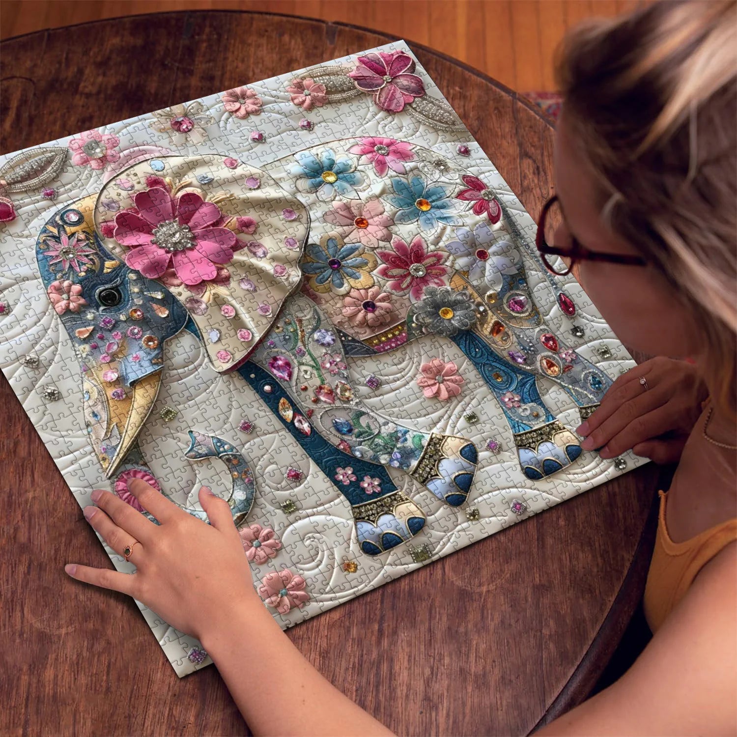 Puzzle elefante diamante 1000 pezzi