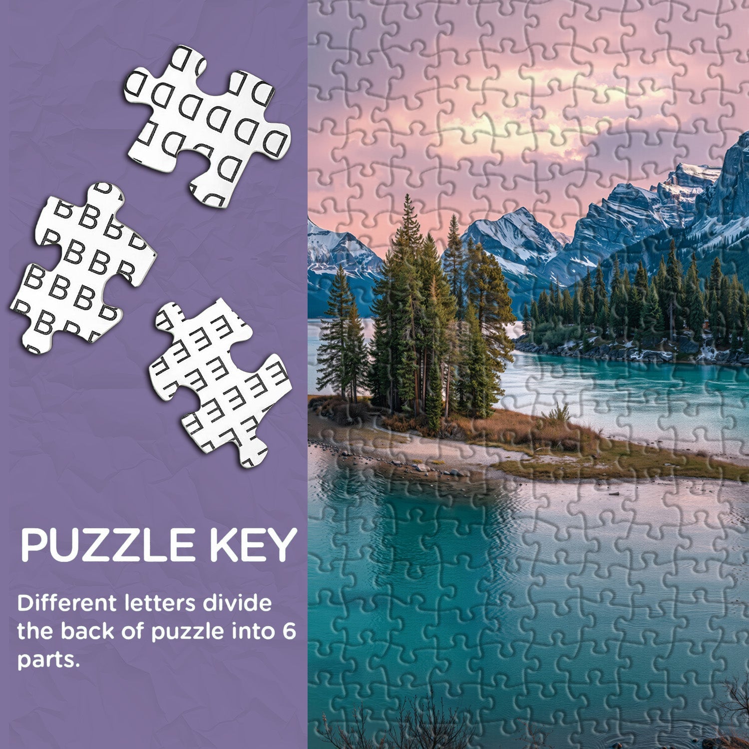 Le lac rencontre la montagne Puzzle 1000 pièces