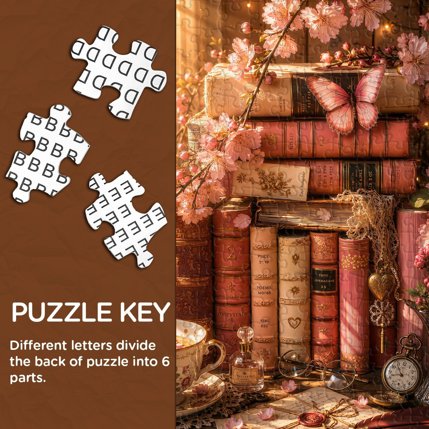 Floral Page Glow Jigsaw Puzzle 1000 Pieces