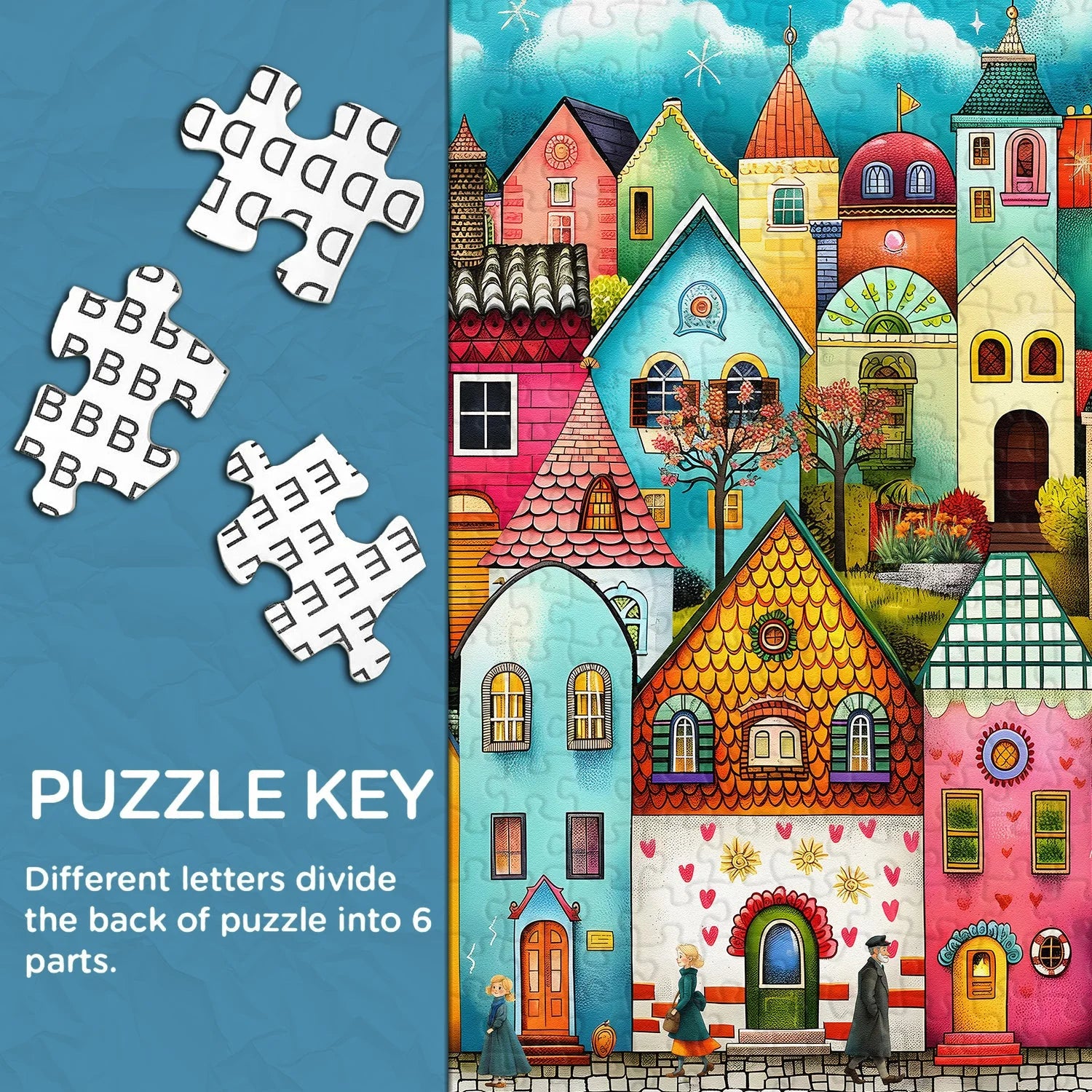 Colorful Town Jigsaw Puzzle 1000 Pieces