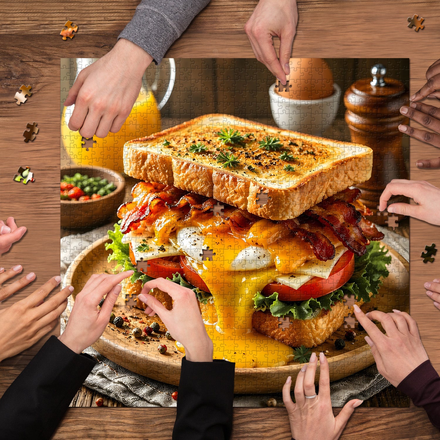 Hearty Egg Toast Jigsaw Puzzle 1000 Pieces