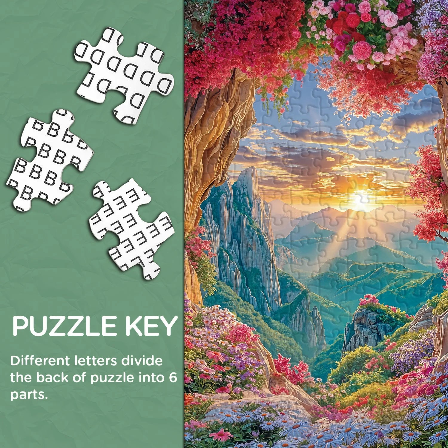 Flowers Cave Entrance Jigsaw Puzzle 1000 Pieces