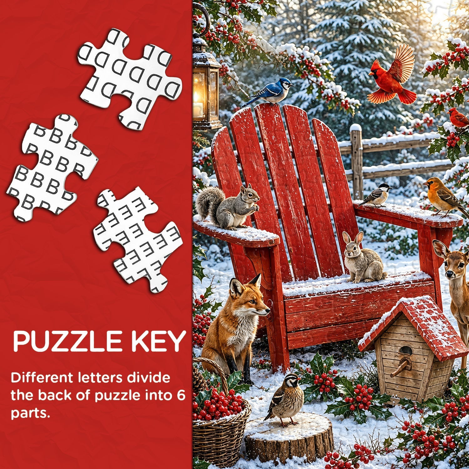 Snowy Forest Friends Jigsaw Puzzle 1000 Pieces