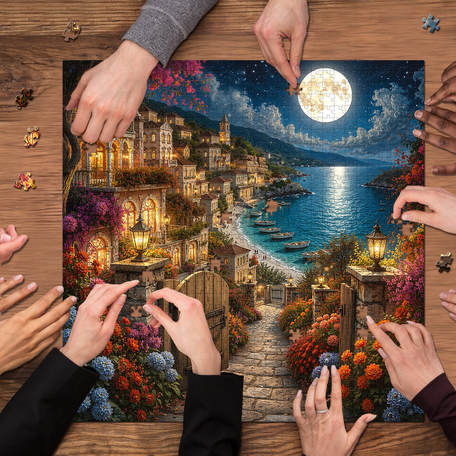 Moonlit Cove Jigsaw Puzzle 1000 Pieces