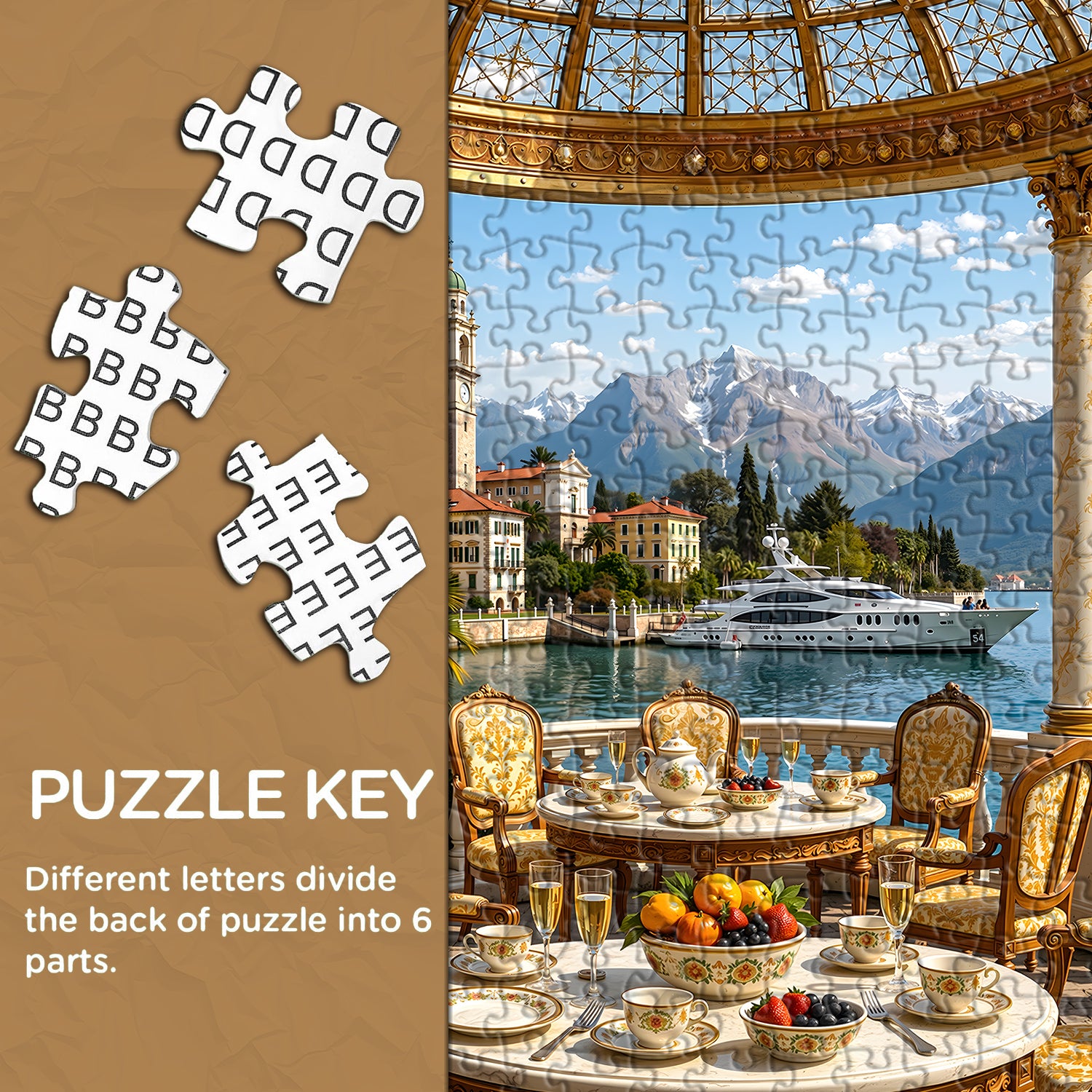 Puzzle con terrazza di lusso mediterranea, 1000 pezzi