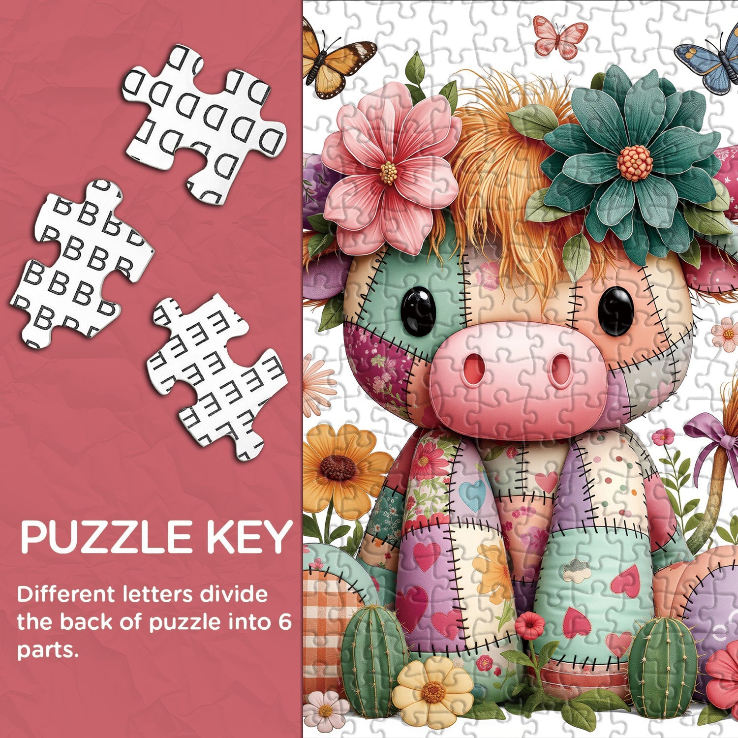Patchwork-Kuh-Puzzle 1000 Teile