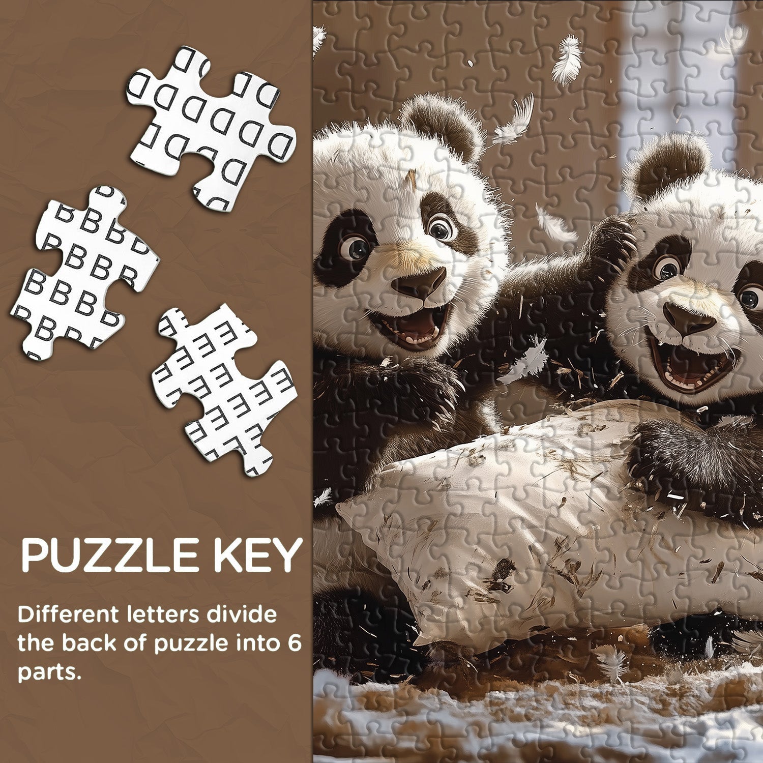 Joyful Panda Prank Jigsaw Puzzle 1000 Pieces