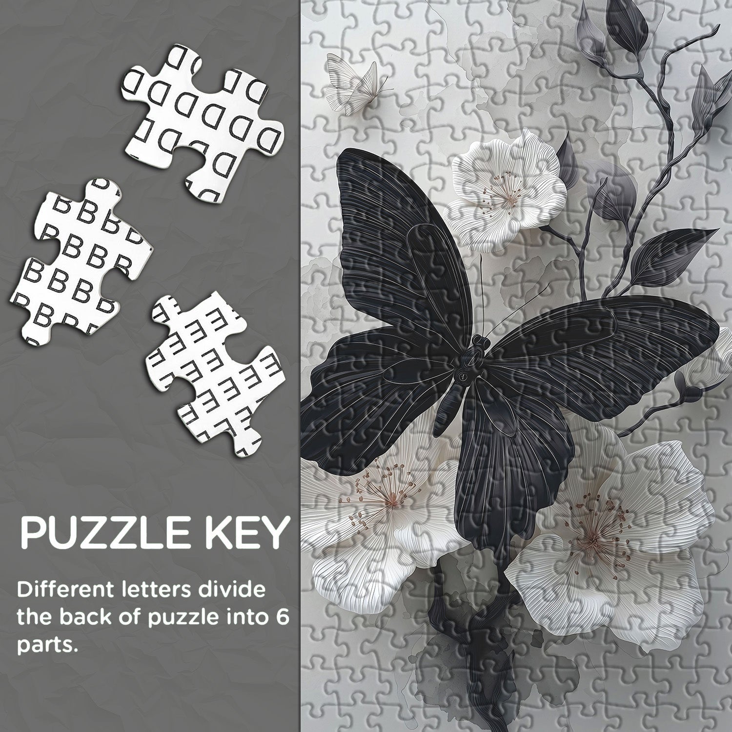 Puzzle con farfalla d'inchiostro, 1000 pezzi