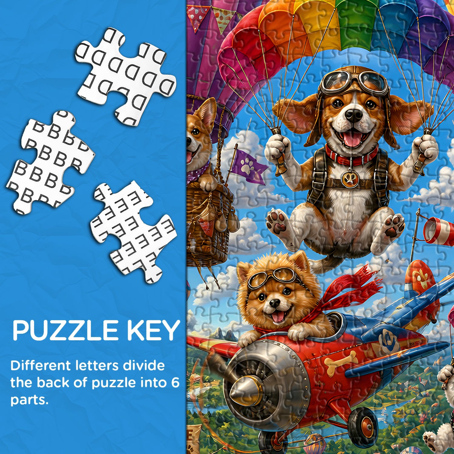 Sky High Pups Jigsaw Puzzle 1000 Pieces