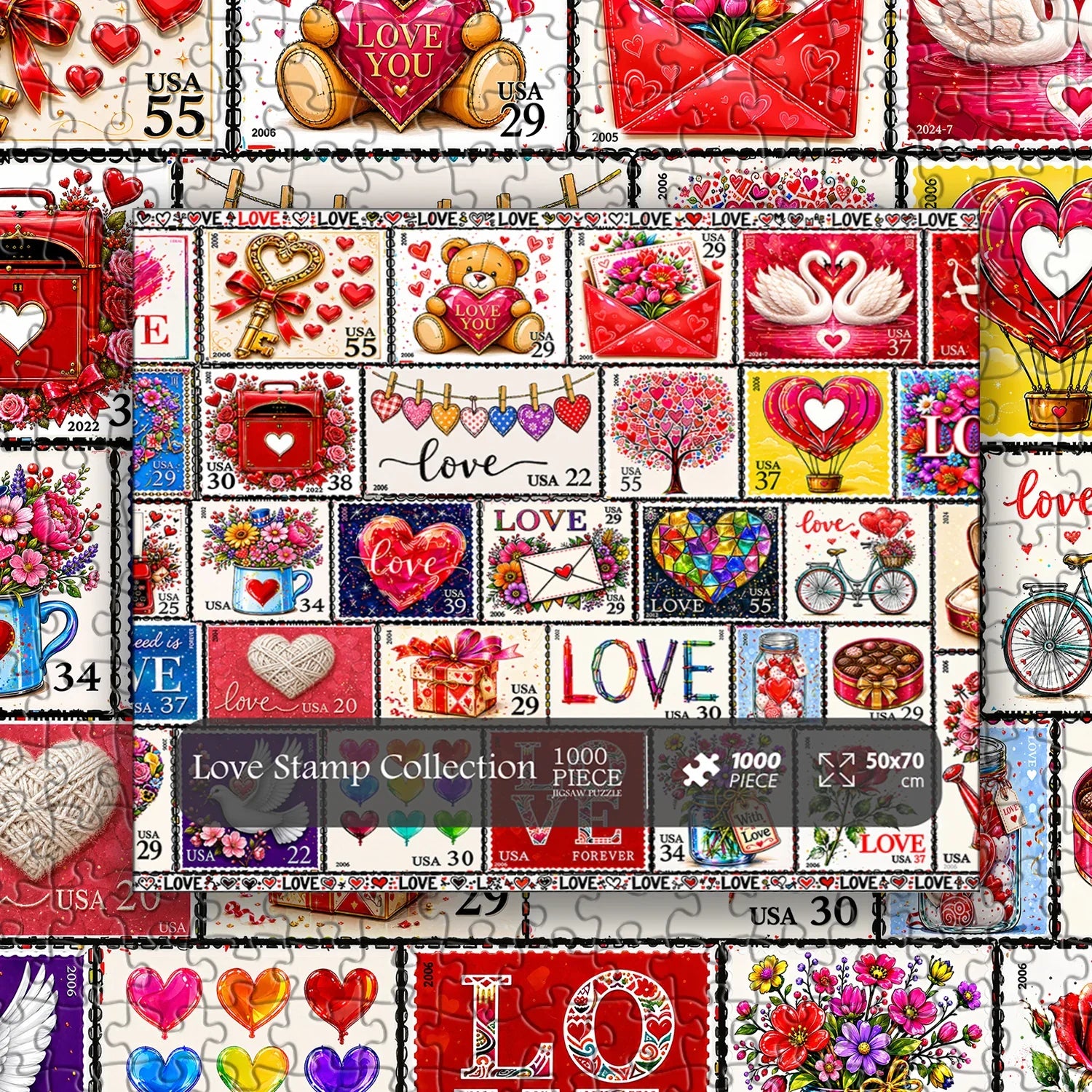 Love Stamp Collection Puzzle 1000 Teile